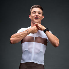 JERSEY PRO TEAM BLK HOMBRE  BLANCO /CAFÉ